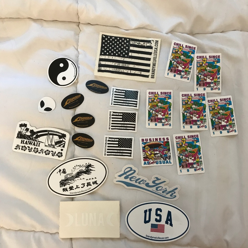22 brandy Melville stickers
